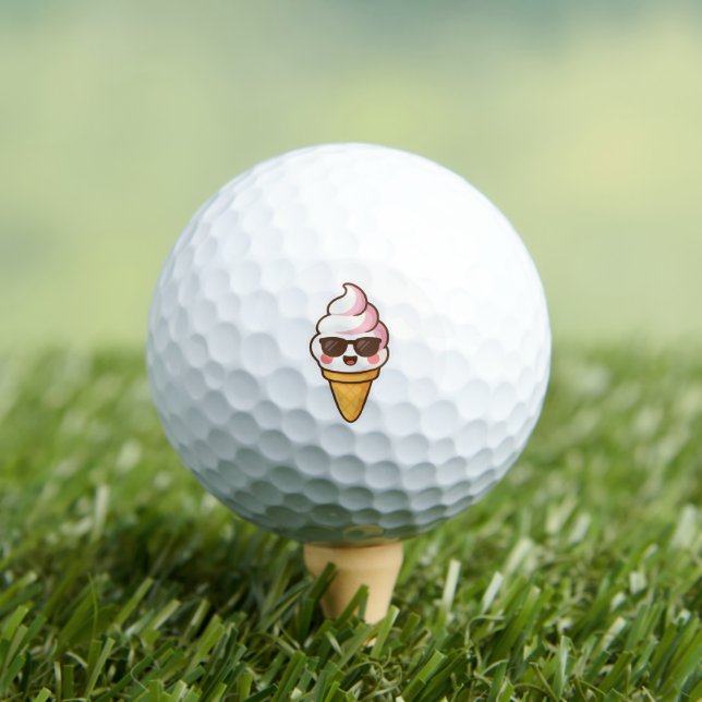 Cool Kawaii Ice Cream Golf Balls (Insitu Tee)