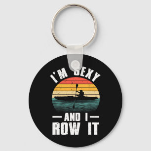 Cool Kayak Art For Men Women Kayaker Rowing Boatin Keychain