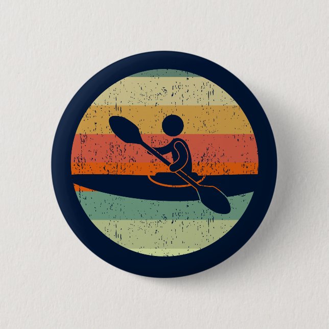 Cool Kayak Sunset 2 Inch Round Button (Front)