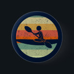 Cool Kayak Sunset 2 Inch Round Button<br><div class="desc">A cool kayaking gift for a kayaker featuring a person in a kayak or canoe on the lake in front of a beautiful sunset.</div>