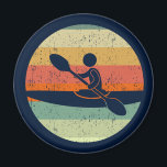 Cool Kayak Sunset Magnet<br><div class="desc">A cool kayaking gift for a kayaker featuring a person in a kayak or canoe on the lake in front of a beautiful sunset.</div>