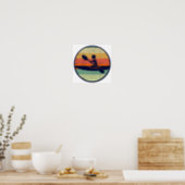 Cool Kayak Sunset Poster (Kitchen)