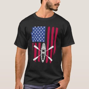 Cool Kayaking For Men Women Kayak Fishing USA Amer T-Shirt