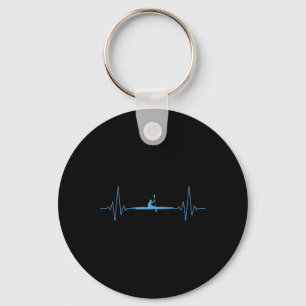 Cool Kayaking Heartbeat Canoe Boating Kayaks Outdo Keychain