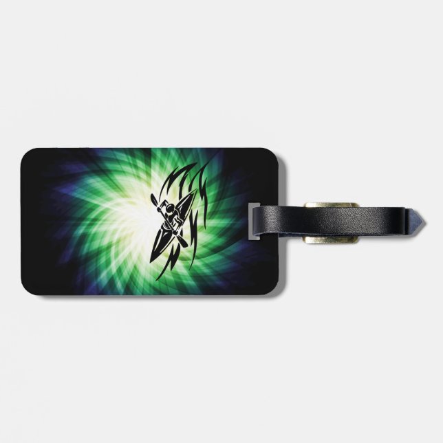 Cool Kayaking Luggage Tag (Back Horizontal)