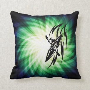 Cool Kayaking Throw Pillow