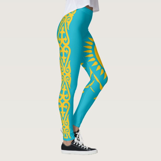 Cool Kazakhstan Flag Fashion Leggings (Right)