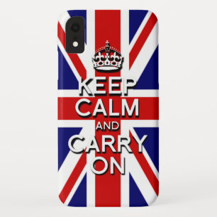 Cool keep calm on u.k flag iPhone XR case