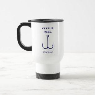 Cool Keep it Reel Fishing Funny Father's Day  Travel Mug