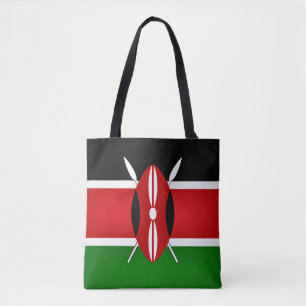 Cool Kenya Flag Fashion Tote Bag