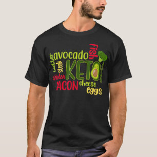 Cool Keto Diet Food Protein Fat Diet Fitness Body T-Shirt