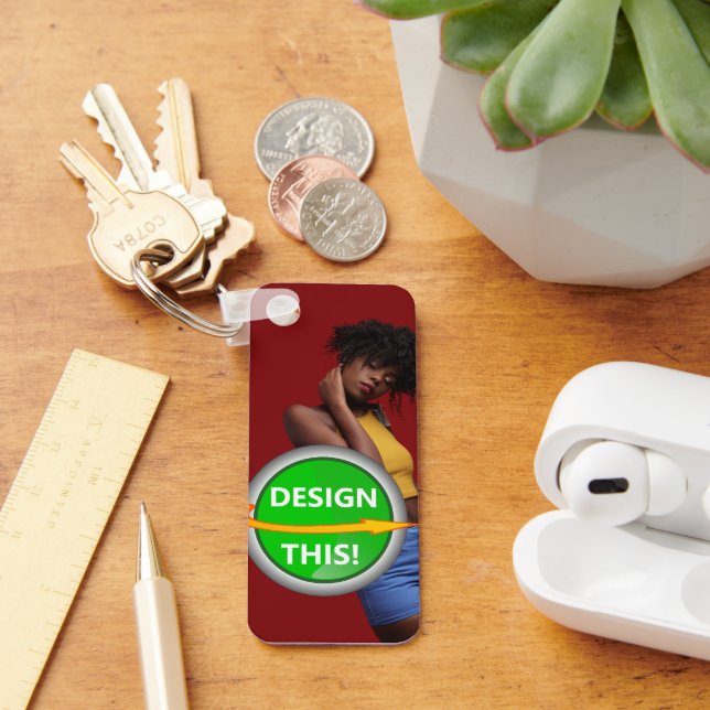 COOL! Keychain - Aluminum Rectangle - Custom (Desk)