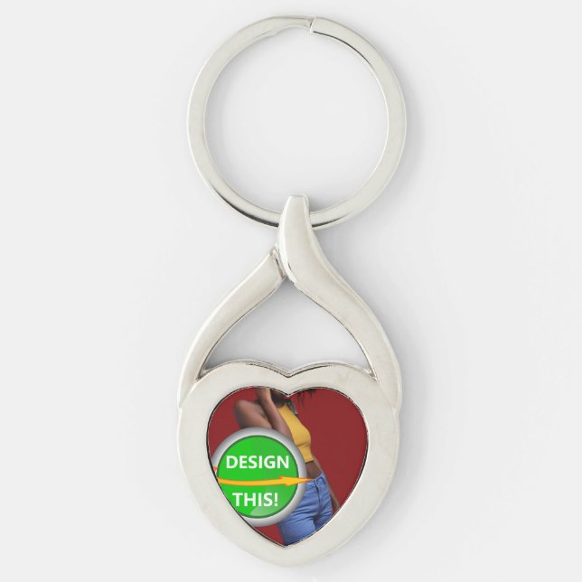 COOL! Keychain - Premium Metal - Twisted Heart (Front)