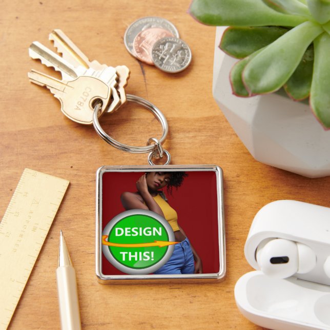 COOL! Keychain - Premium Square Large - Custom (Desk)