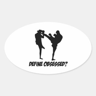 Cool kick box Lovers Designs Oval Sticker