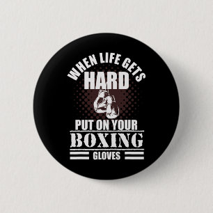 Cool Kickboxing And Boxing Saying 2 Inch Round Button