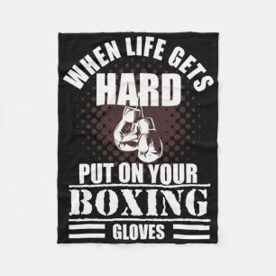 Cool Kickboxing And Boxing Saying Fleece Blanket