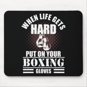 Cool Kickboxing And Boxing Saying Mouse Pad