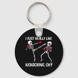 Cool Kickboxing Design For Men Women Kickbox Sport Keychain