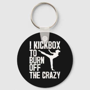 Cool Kickboxing For Men Women Kickboxer Jab Workou Keychain