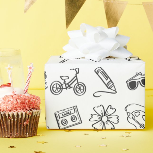 Cool Kid Birthday Colouring Book Gift Wrap (Birthday Party)