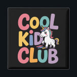 Cool Kid Club Unicorn Back To School Crayon Kids F Magnet<br><div class="desc">Cool Kid Club Unicorn Back To School Crayon Kids First Day</div>
