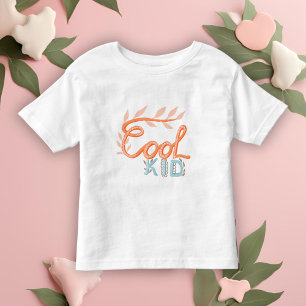 Cool Kid Hand Lettering Leaves Mother`s Day Toddler T-shirt