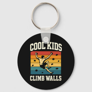 Cool Kids Climb Walls Extremesport Rock Climbing B Keychain