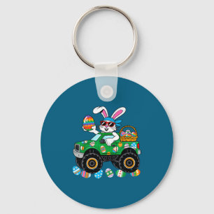 Cool Kids Easter Day Bunny Monster Truck Keychain