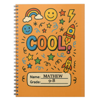 Cool Kids Notebook – Personalized Name & Grade