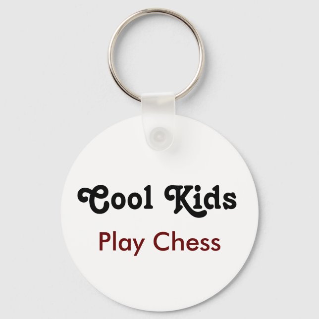Cool Kids Play Chess Keychain (Front)