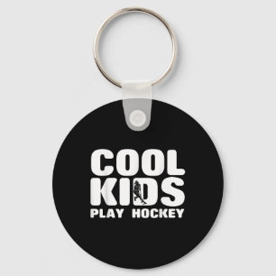 Cool Kids Play Field Hockey Girl Keychain
