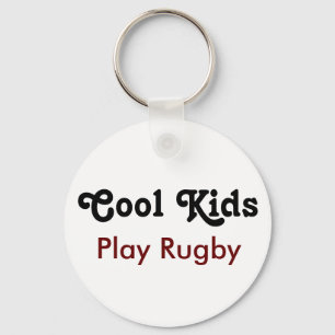 Cool Kids Play Rugby T Shirt Keychain