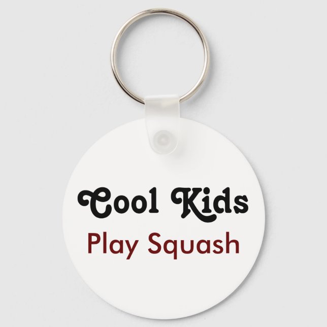 Cool Kids Play Squash Keychain (Front)