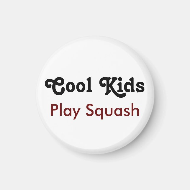 Cool Kids Play Squash Magnet (Front)