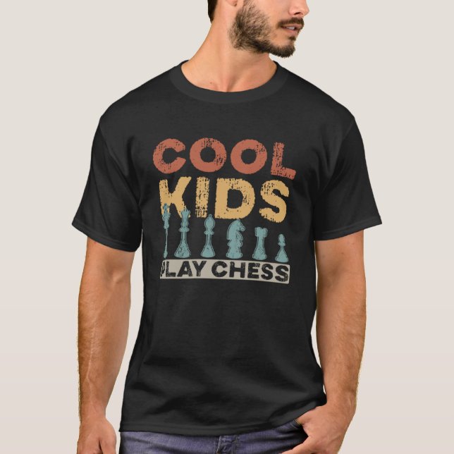 Cool Kids playing Chess Player T-Shirt (Front)