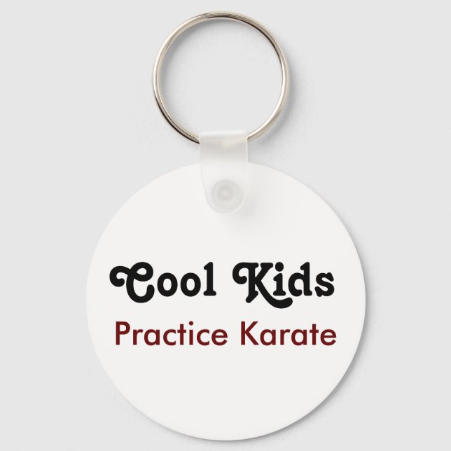 Cool Kids Practice Karate Keychain (Front)