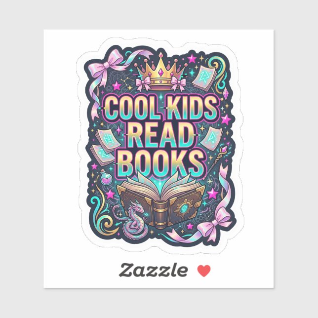 Cool Kids Read Books - fantasy book lover reading (Sheet)