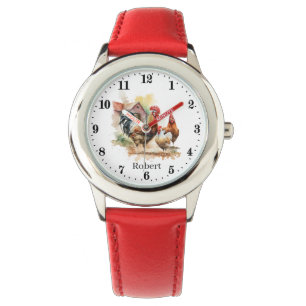 Cool kids unisex rooster chicken lovers add name  watch