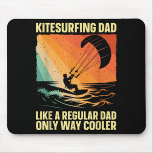Cool Kitesurfing Art for Dad Men Kiteboarding Kite Mouse Pad