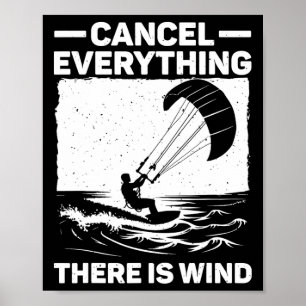 Cool Kitesurfing Art For Men Women Kite Surfing Ki Poster