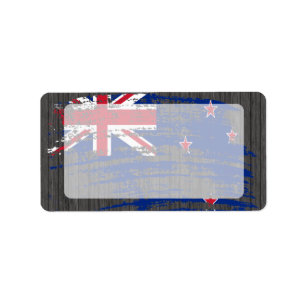 Cool Kiwi flag design Label