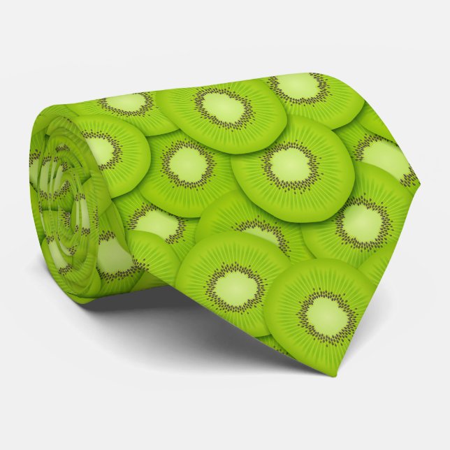 cool kiwi tiled pattern fruit  tie (Rolled)