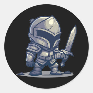 Cool Knight Suit Of Armour Outfit For Medieval Boy Classic Round Sticker