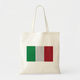 Cool Knitted Italian Flag Tote Bag