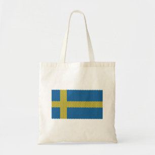 Cool Knitted Swedish Flag Tote Bag