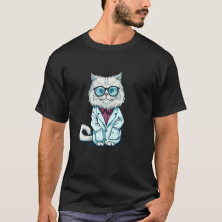 Cool knowledge Cat in Science Costume for bespecta T-Shirt