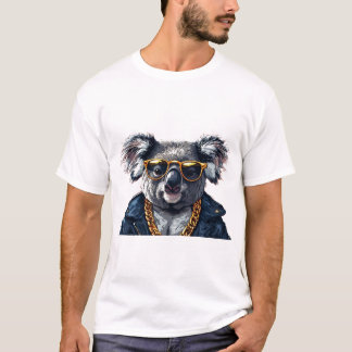 Cool Koala Bear In A Jacket And Sunglasses T-Shirt