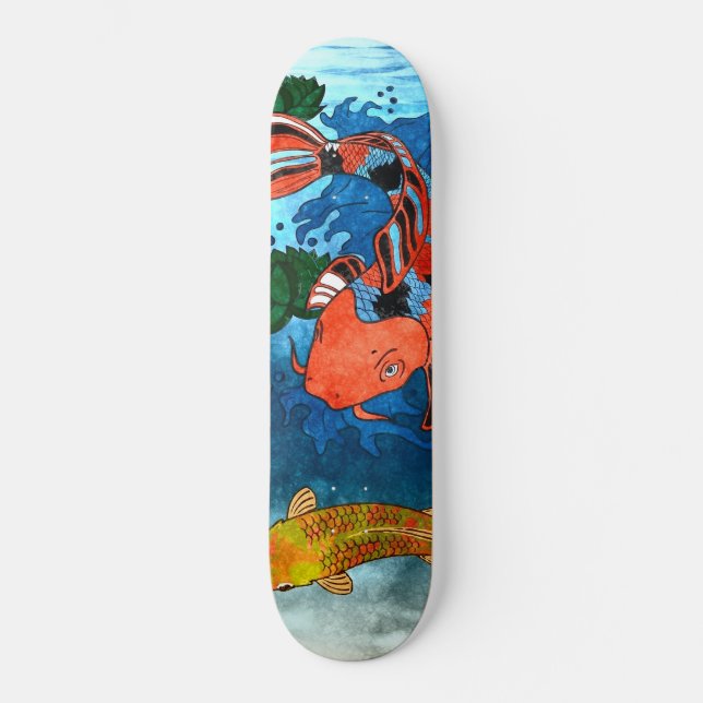 Cool Koi Fish Skateboard - Tailles Personnalisées (Recto)