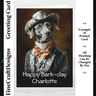 Cool Labrador Dog In Clothes & Hat CF4 Birthday Card